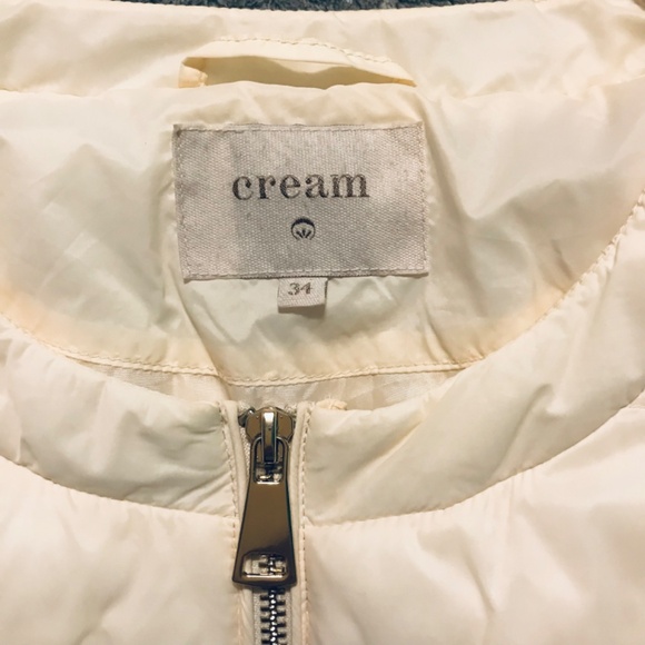 Puffer quilted jacket size S white womens eyelet peplum waist with tie prairie - Picture 3 of 5